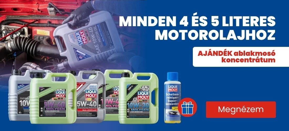 Minden 4 és 5 l-es motorolaj mellé ajándék ablakmosó koncentrátum!
