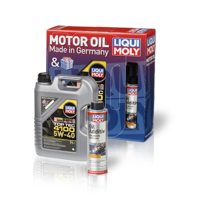 Top Tec 4100 5W-40 motorolaj   5l + AJÁNDÉK MoS2 motorolaj adalék 300ml